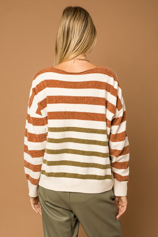 Striped Velvety Sweater *ONLINE EXCLUSIVE*