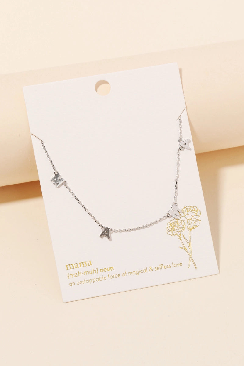 Silver Mama Charm Necklace