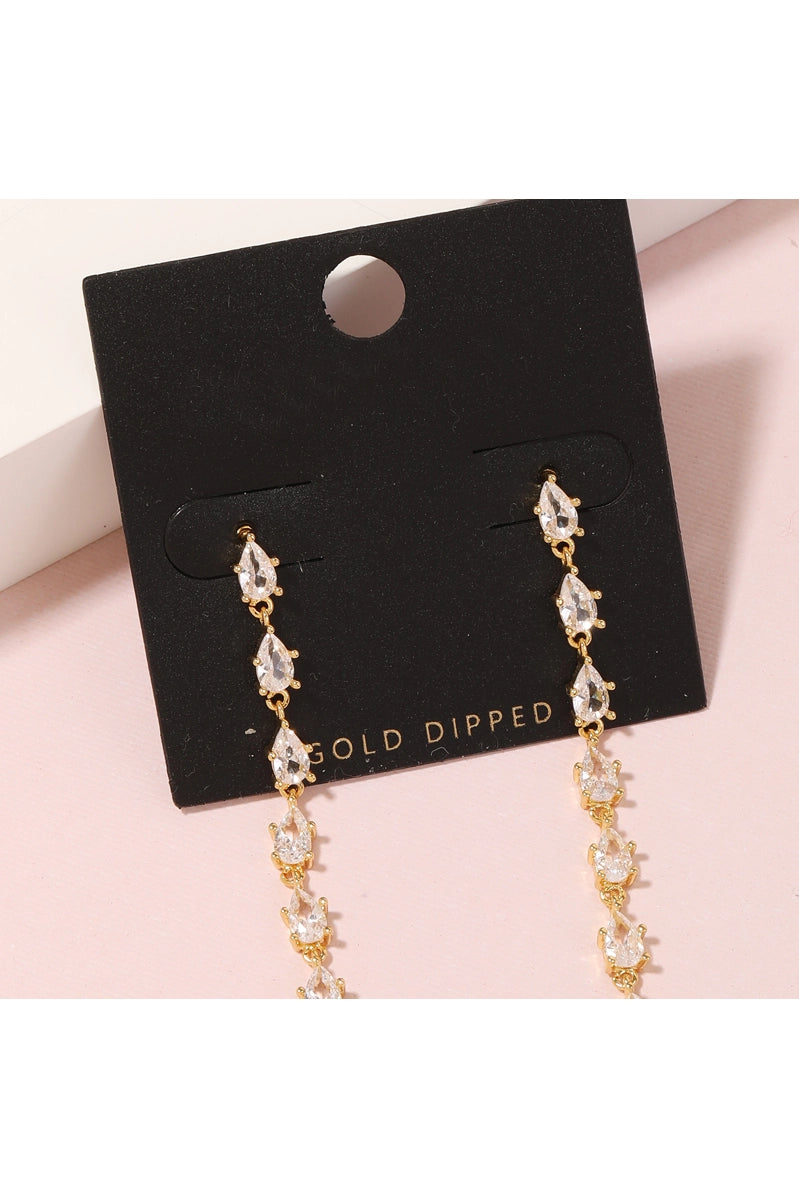 Gold Dipped Chain Drop Earrings