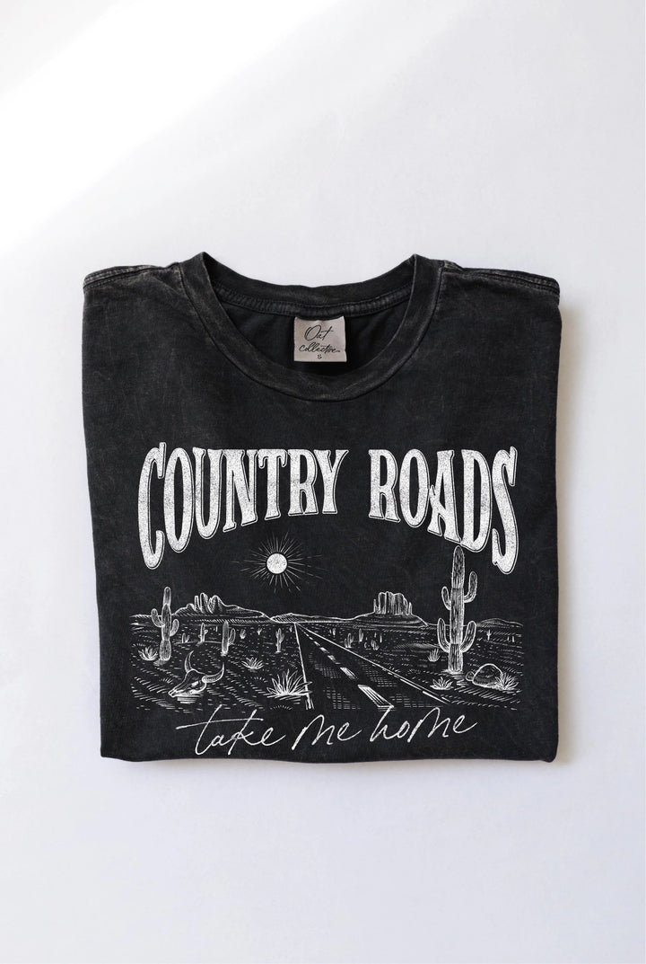 Black Country Roads Take Me Home Graphic Top
