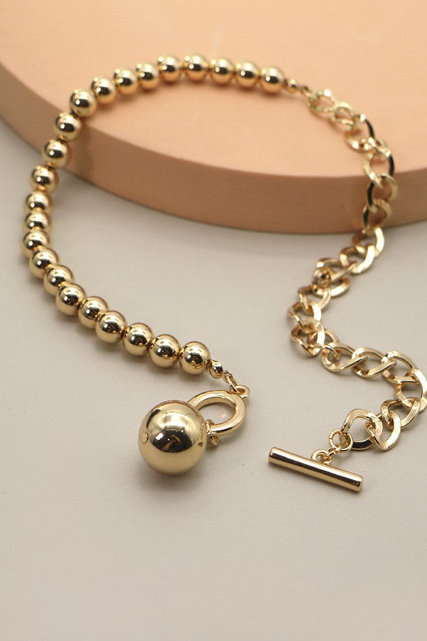 Mix Chain Toggle Necklace