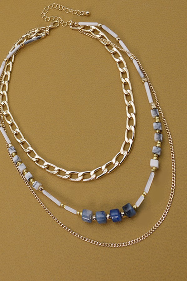 Layered Cobalt Necklace