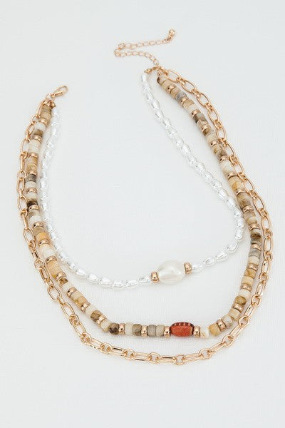 Neutral Pearl Necklace