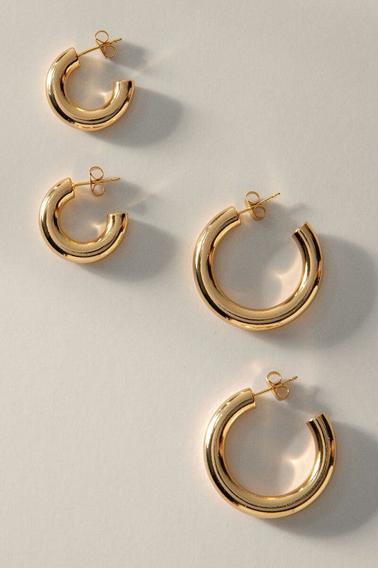 Gold Rachel Hoop Earrings