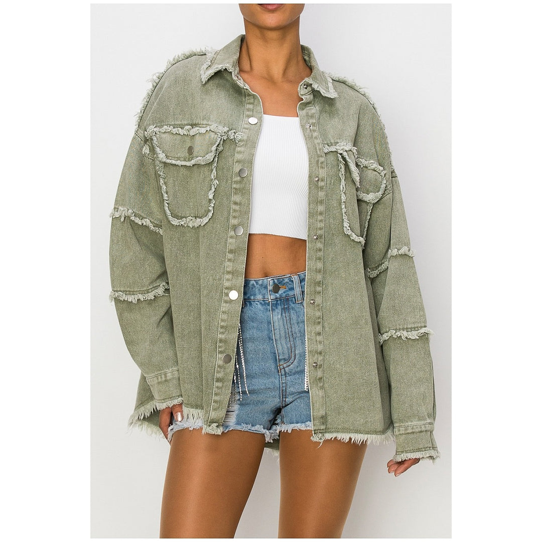 Rock & Roll Embroidered Jacket in Green